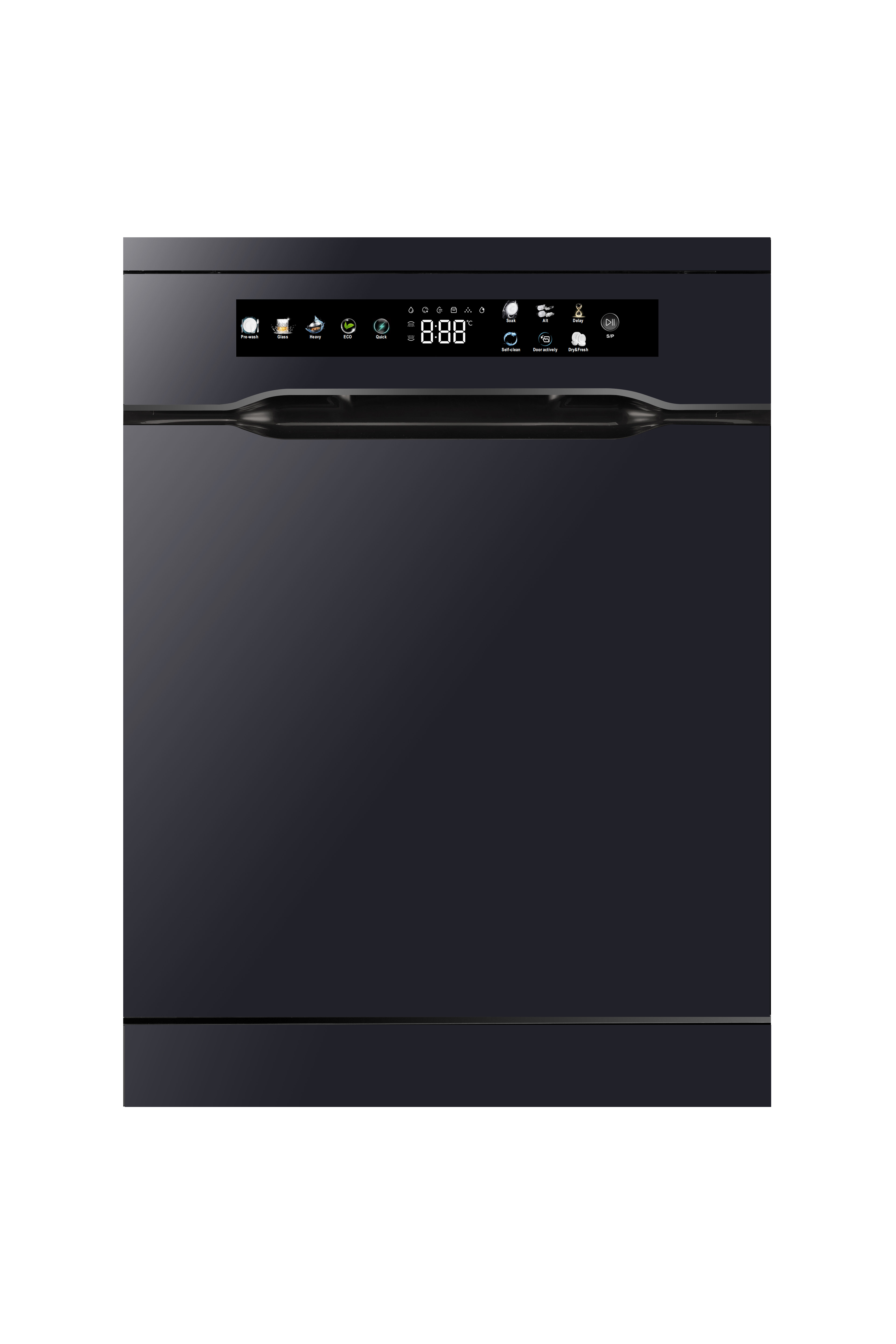 14 Sets PTC Drying Freestanding Dishwasher Tabletop Smart Dishwashers with Auto Open Function