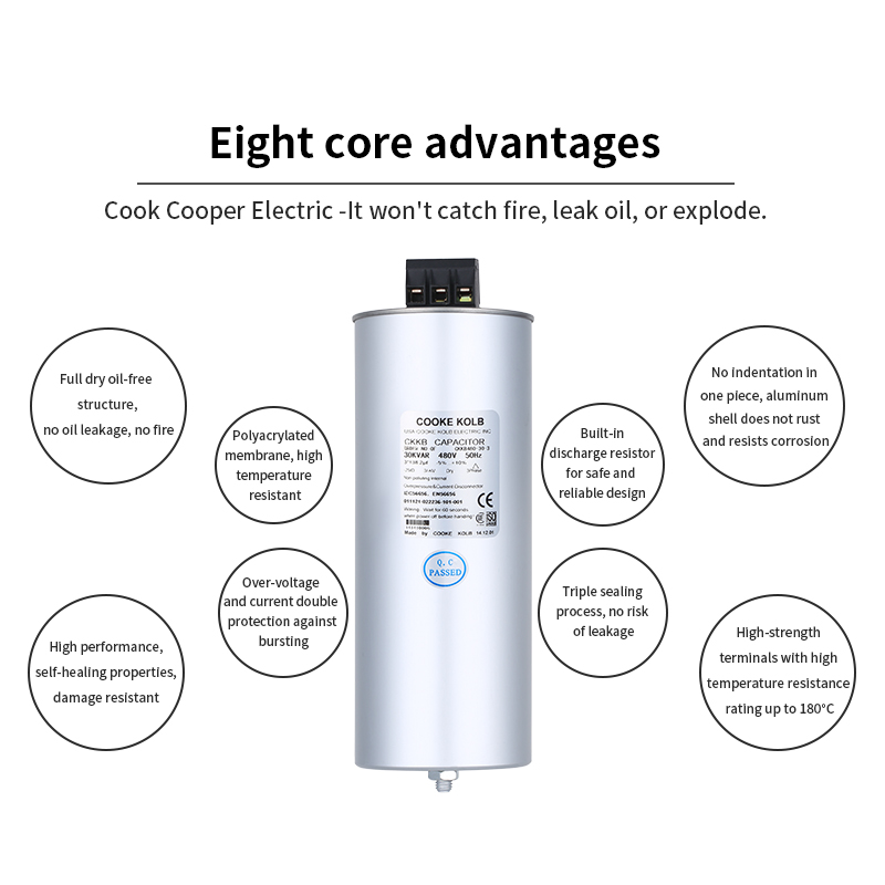 CKKB Low-voltage Shunt Capacitors Power Factor Capacitors for Reducing Reactive Power Losses