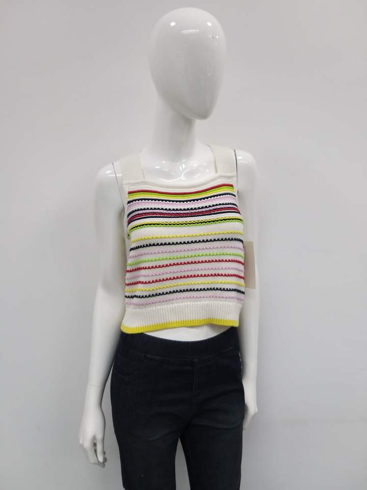 Women's Color Block Sleeveless Sweater