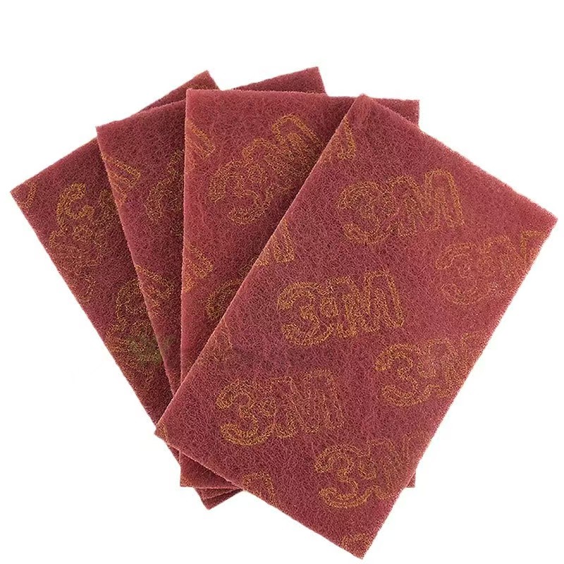 3M Square Scouring Pad Durable Aluminium Oxide Abrasive for Stainless Steel Cleaning Food Safe Non-Rusting General Purpose Use