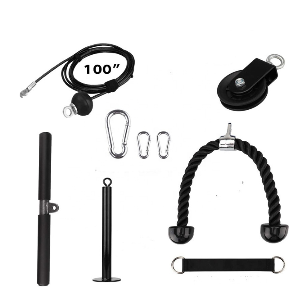 Adjustable Single Pull Down Home Equipment System High Low Nylon Set DIY Gym Cable Weight Lift Pulley Fitness Accessories