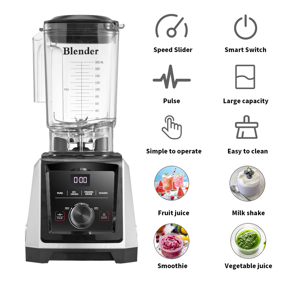 2025 Multifunctional Commercial Juicer Smoothie Maker Electric Blender BPA Professional Juicer Machine for Kitchen with Screen