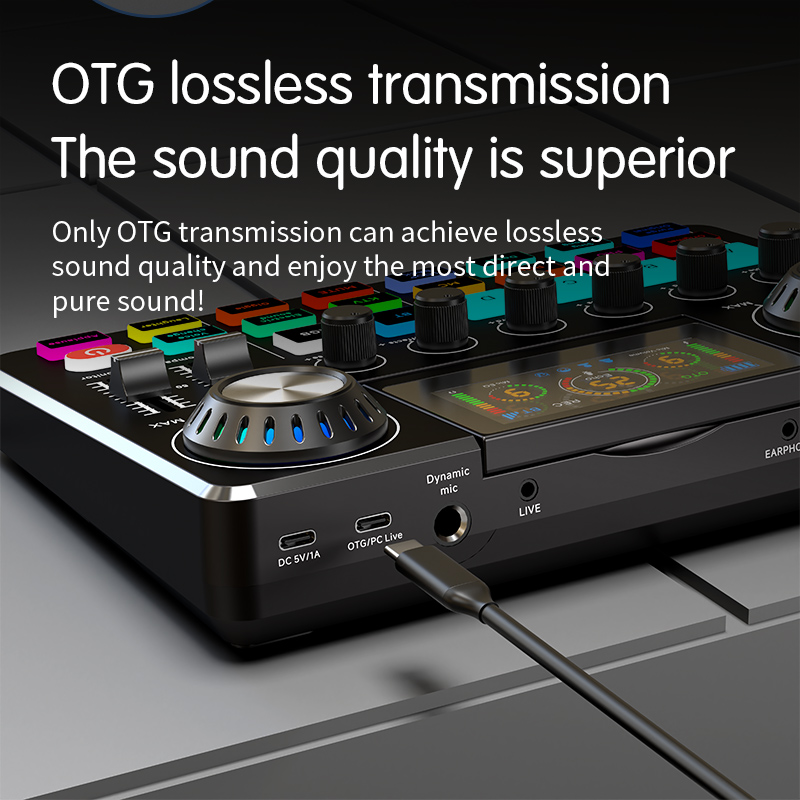 F668 Broadcast Blog Equipment Live Sound Card With Microphone Set Bluetooth Audio Recording Mixer for Computer Live Streaming