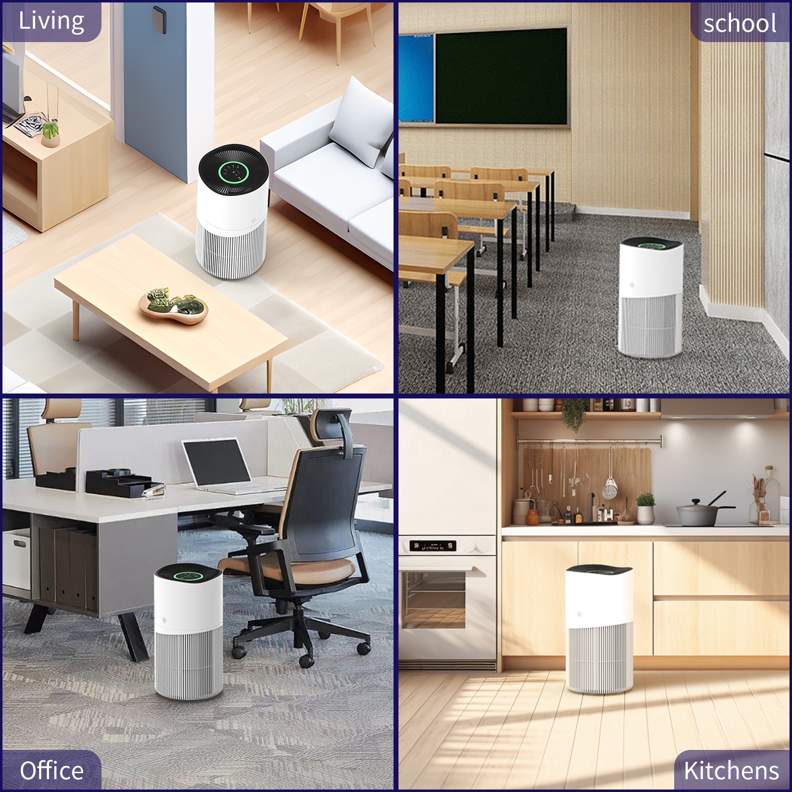 Household Air Purifier Hepa Filter Small Electric Manual Purifying System for Home Installation Pet air Purifier