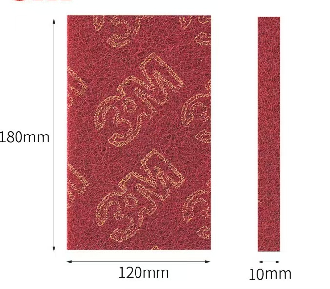 3M Square Scouring Pad Durable Aluminium Oxide Abrasive for Stainless Steel Cleaning Food Safe Non-Rusting General Purpose Use