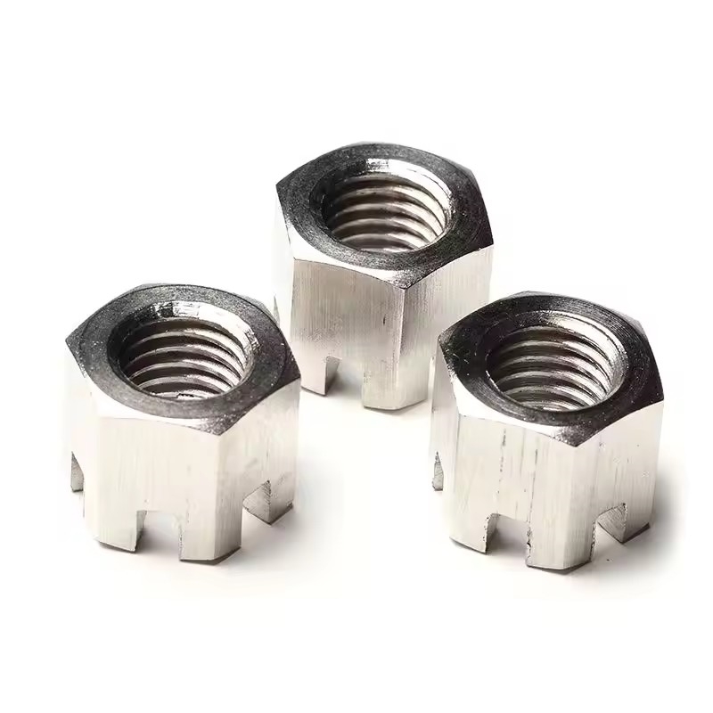 304 Stainless Steel Hexagonal Slotted Nut