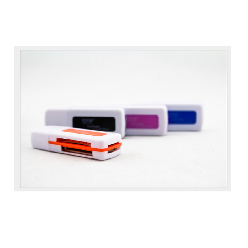 Hot Selling 4 in 1 Multi Function USB 2.0 Memory Card Reader Shape Card Reader Adapte for M2 SD DV TF Card