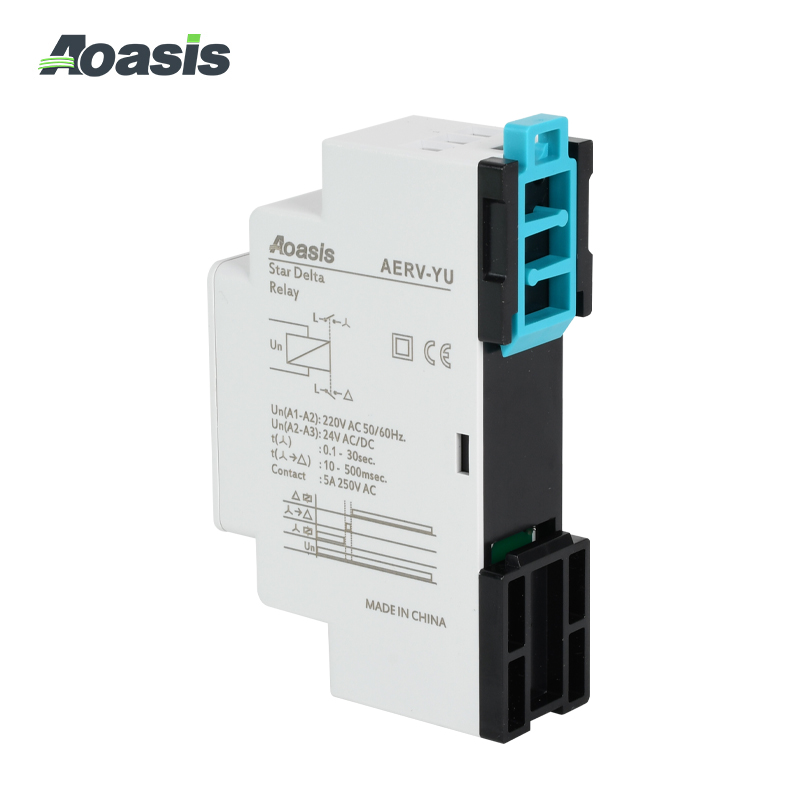 A ERV-YU Star Delta Timer Relay 220V AC/24V DC 0.1~30s Y 10~500ms CE Certificate Aoasis Electric
