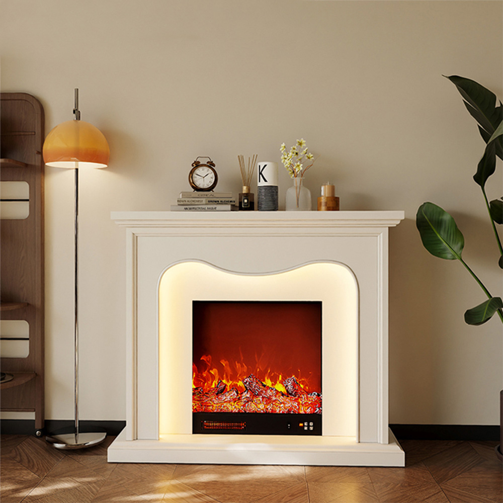 Artificial Fireplace French Decorative Cabinet Living Room Indoor Simulated Fire Heater Electronic Fireplace