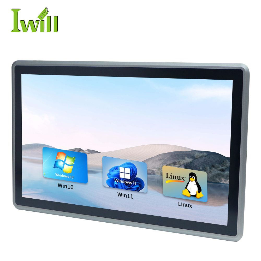 21.5 Inch All in One Computer Rugged Industrial Panel Pc J6412 I3 I5 I7 DC 9-36V 6 COM Capacitive Touch Screen