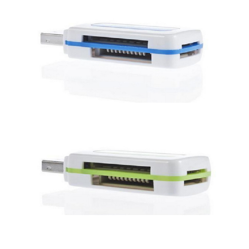 Hot Selling 4 in 1 Multi Function USB 2.0 Memory Card Reader Shape Card Reader Adapte for M2 SD DV TF Card