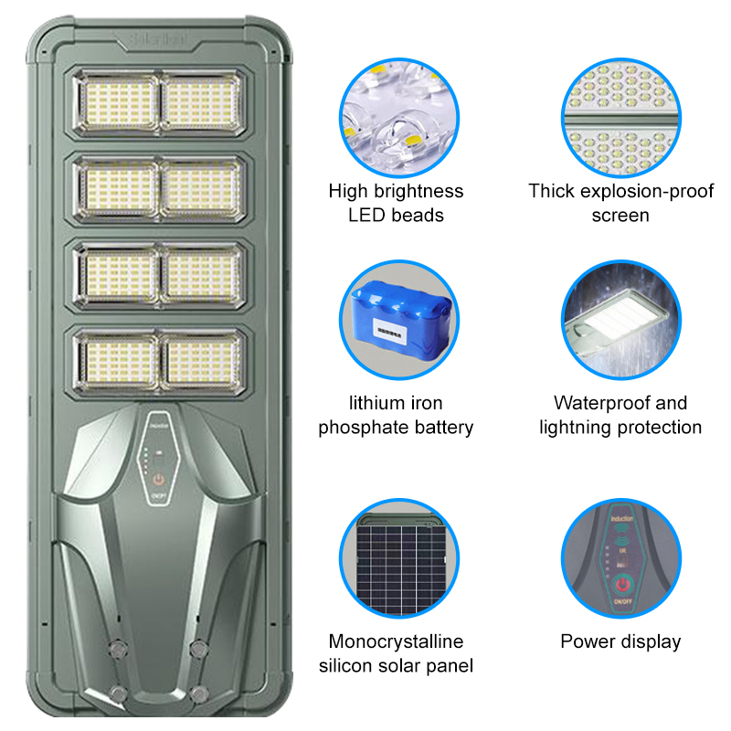 SOLAR POWERED Street Lights Manufacturer Price Aluminum Waterproof Ip65 100w 200w 300w 400w 500W Rural Areas Solar LED Lamps