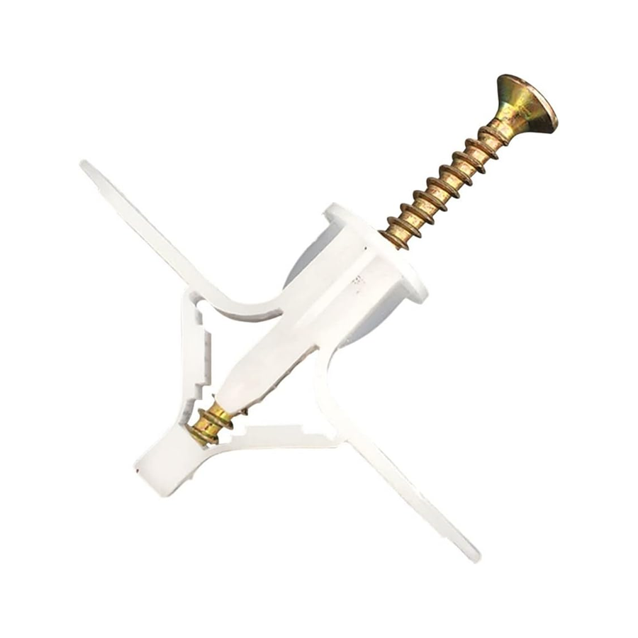M8 Nylon Butterfly-shaped Expansion  Anchor Set Plastic Airplane Anchors Suitable for Home Renovations and Light Installations.