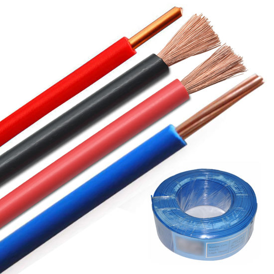 High Quality PVC Coated Copper Single Core Electrical Wire NYA 1.5mm 2.5mm XLPE IEC 600V Overhead Insulated Stranded Wire 100m
