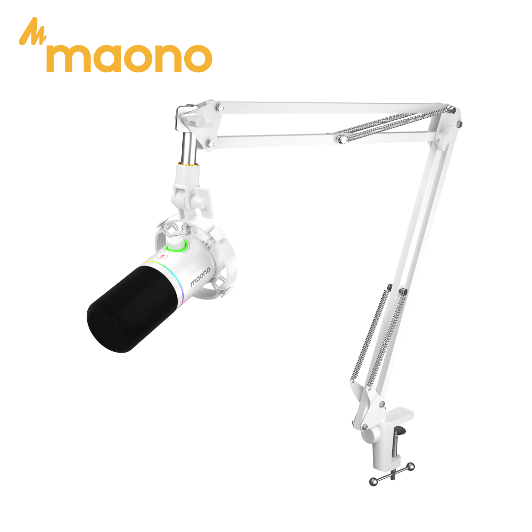 Maono PD200XS Microphone USB/XLR RGB Light Gaming Live Streaming Podcasting Video Recording Arm Stand