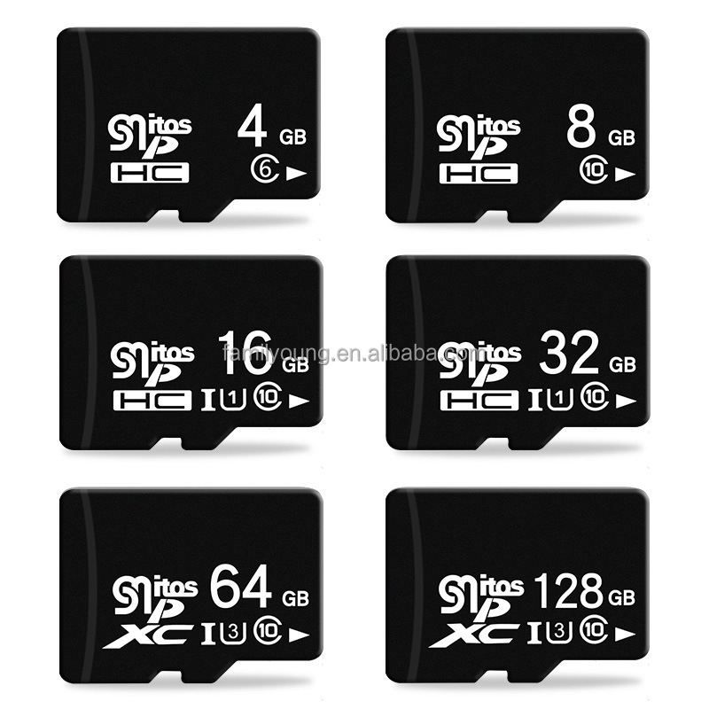 High Quality TF Memory Card 256MB 1GB 2GB 4GB 8GB 16GB 32GB 64GB 128GB Flash Drive Mic-ro SD Card for Smartphone Camera MP3 GPS