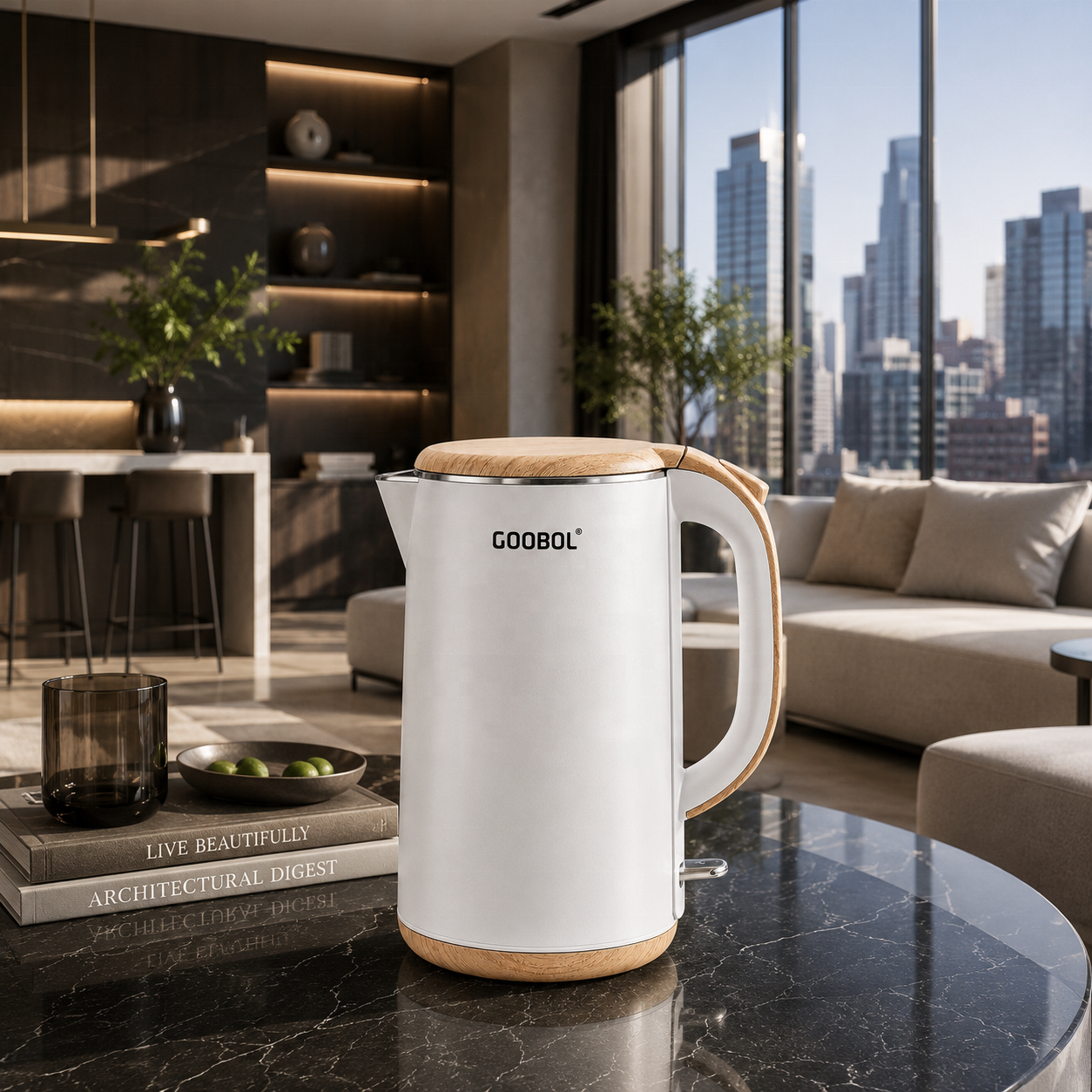 1.8L Stainless Steel Electric Kettle 1500W Auto Shut-Off 360° Cordless Fast Boil Multi-Color OEM Available