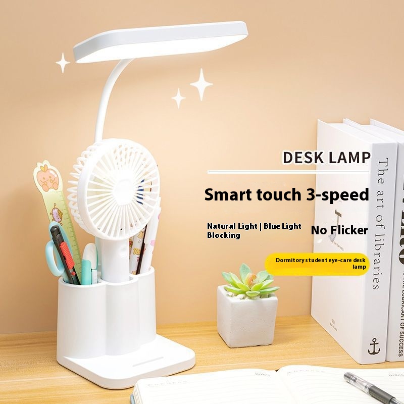 Portable Rechargeable Study Table Lamp for Students Desk LED Reading Table Lamp with USB Charging