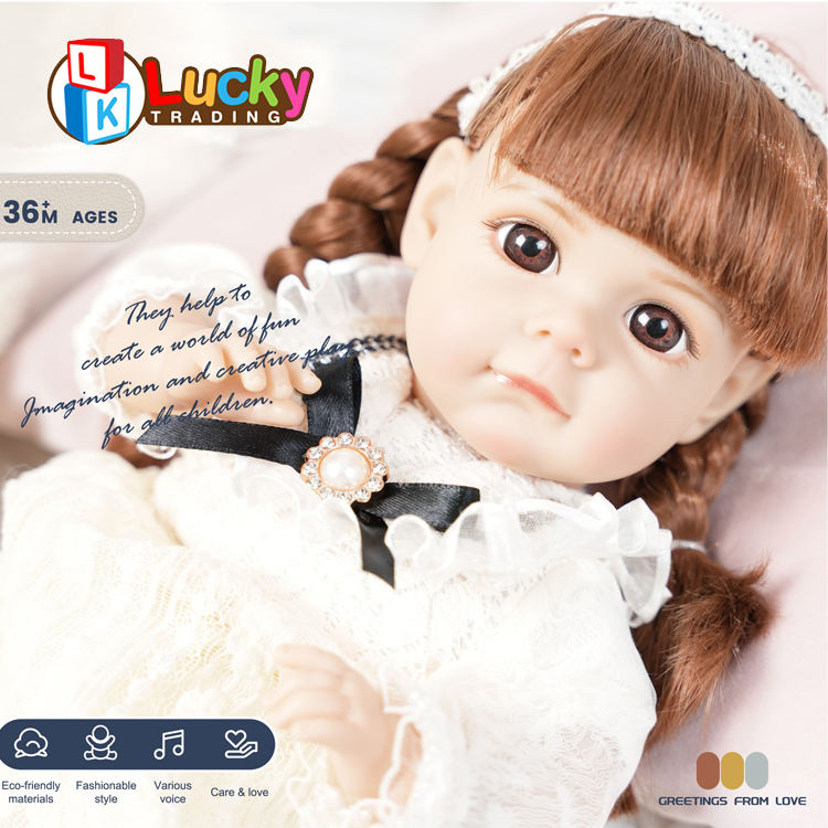 Мягкая виниловая кукла 14 дюймов (Lucky Toys)