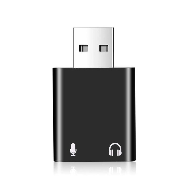 USB 7.1 Wireless Sound Card Live Video Recording Computer External Drive Free Stereo Audio Adapter for Laptop Microphone