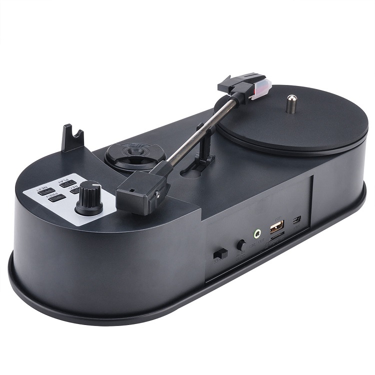 Portable Vinyl Record Player Ezcap613 Turntable to MP3 Converter with Built-in Speaker Support 33/45 RPM Auto Partition Music