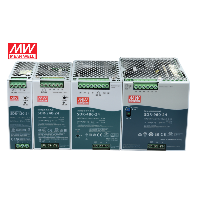 Meanwell NDR XDR Power 75W 120W 240W 480W 960W 12V 24V 36V 48V Switching DIN Rail Power Supply for Industrial Control System