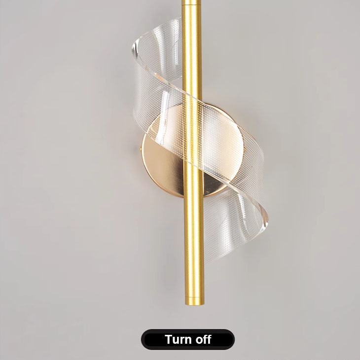Nordic Design 5W Led Changeable Color Black Golden Acrylic Wall Lamp for Corridor Aisle