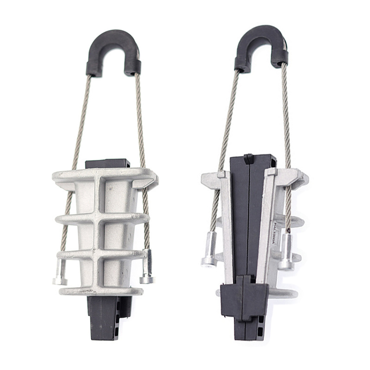 Aluminium Alloy Nylon Plus Fiber Glass Stainless Steel Metal Tension Clamp Anchoring Clamp Optical Fiber Power Accessories