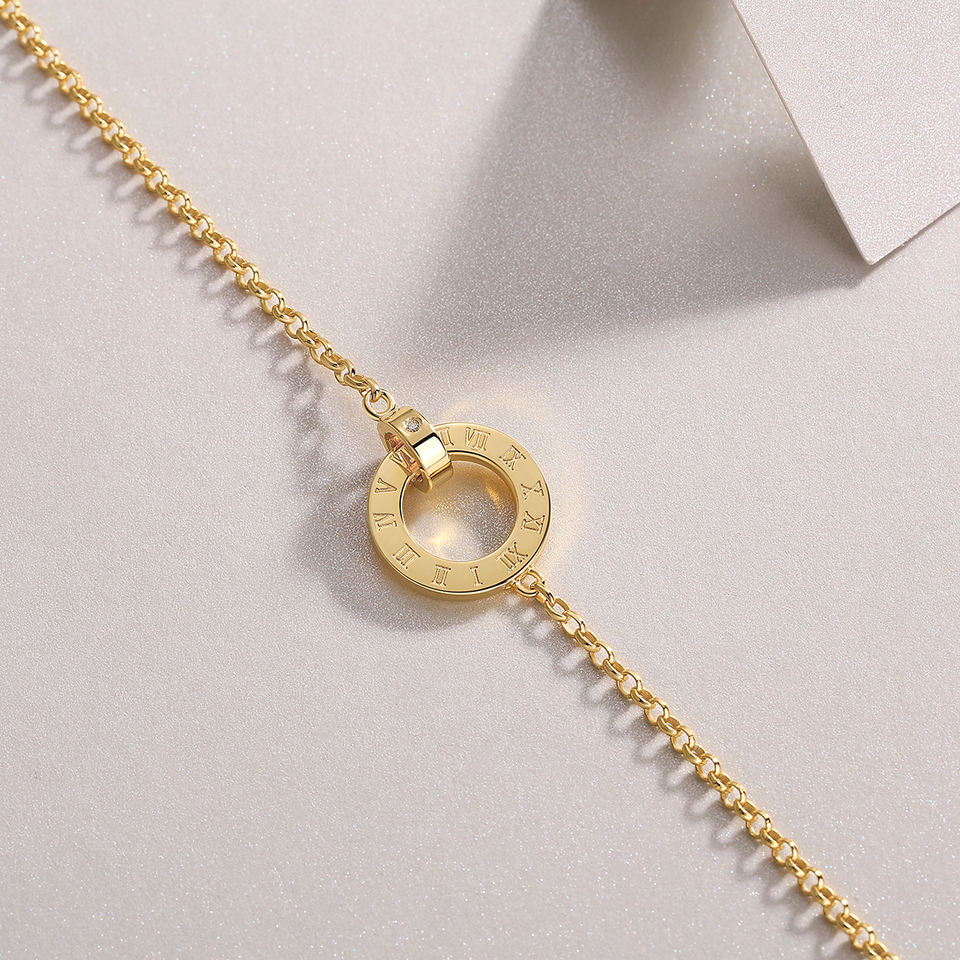 Кольцо-хуп и цепь с напылением 18K золота