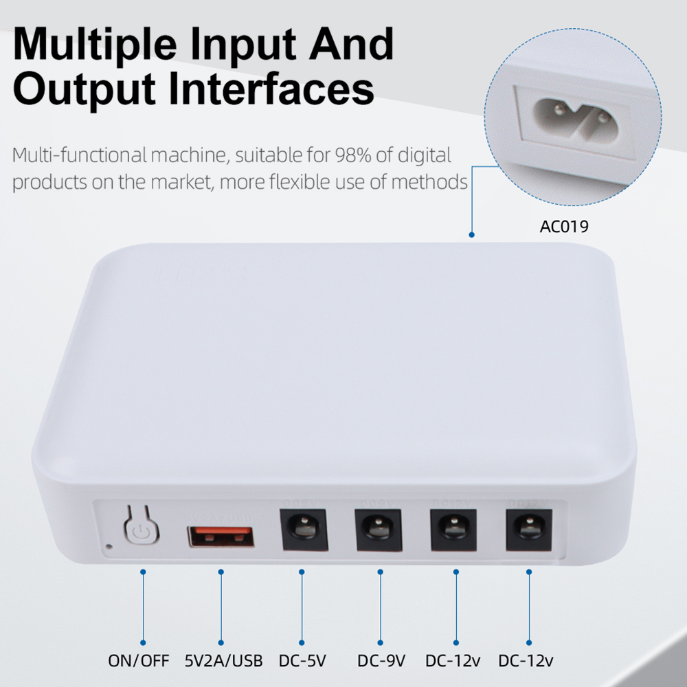 Uninterruptible Power Supplies Ups Power Supply Mini Ups for Router and Modems Online Mini Ups Dc 12v9v5v Backup Power