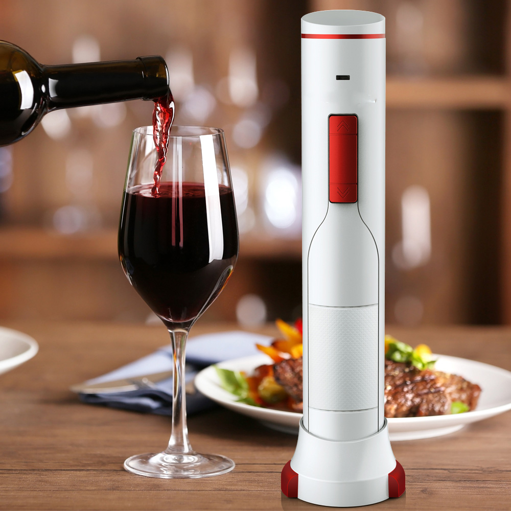 Wholesale Portable Home Bar Electronic Gadget One-Touch Automatic USB Rechargeable Metal Bottle Opener Wine Opener
