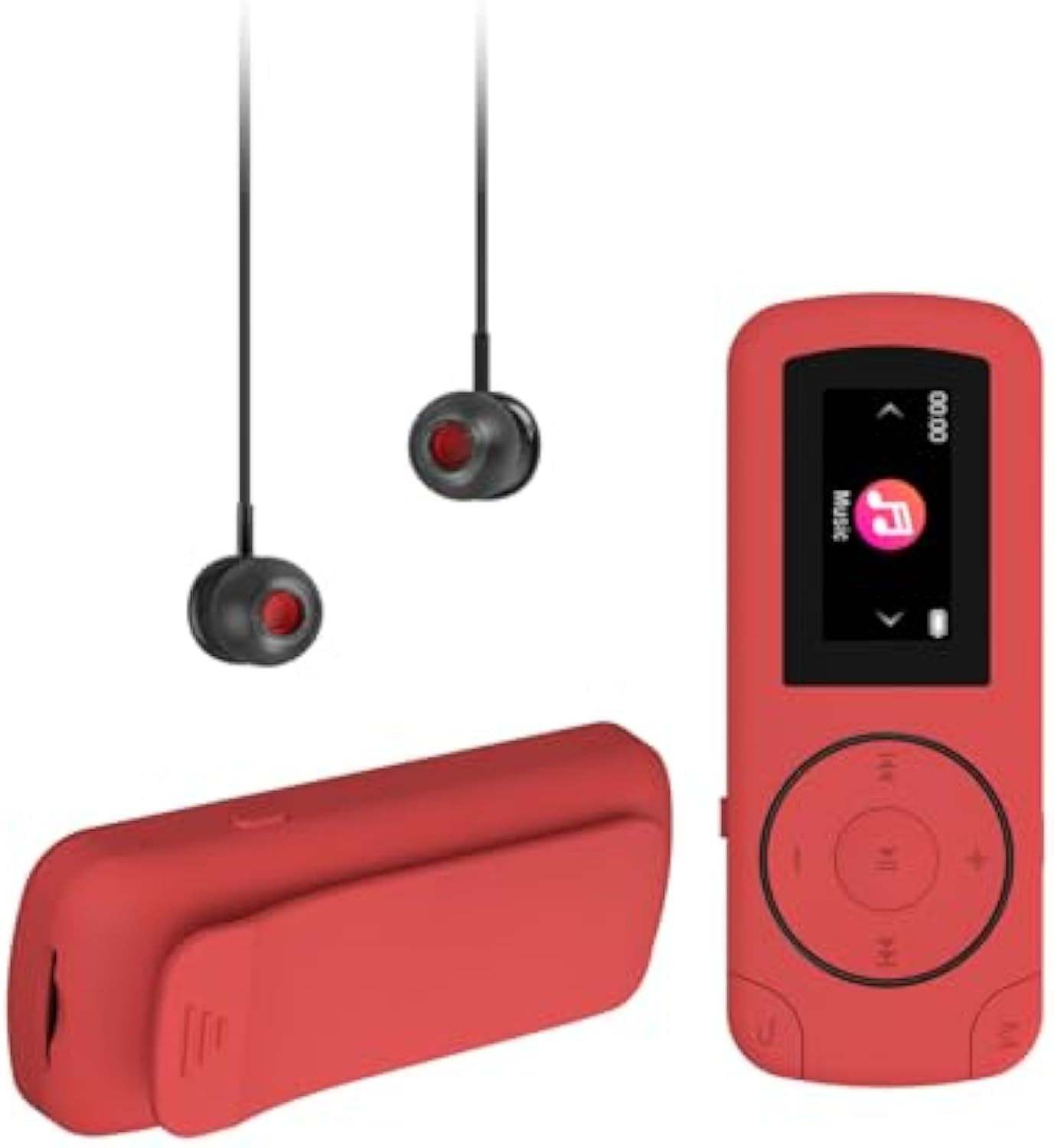 Wiwoo 64GB Superlight Sport MP3 Player for Bluetooth Music Player Clip Earphones MicroSD A-B Repeat Shuffle WAV APE