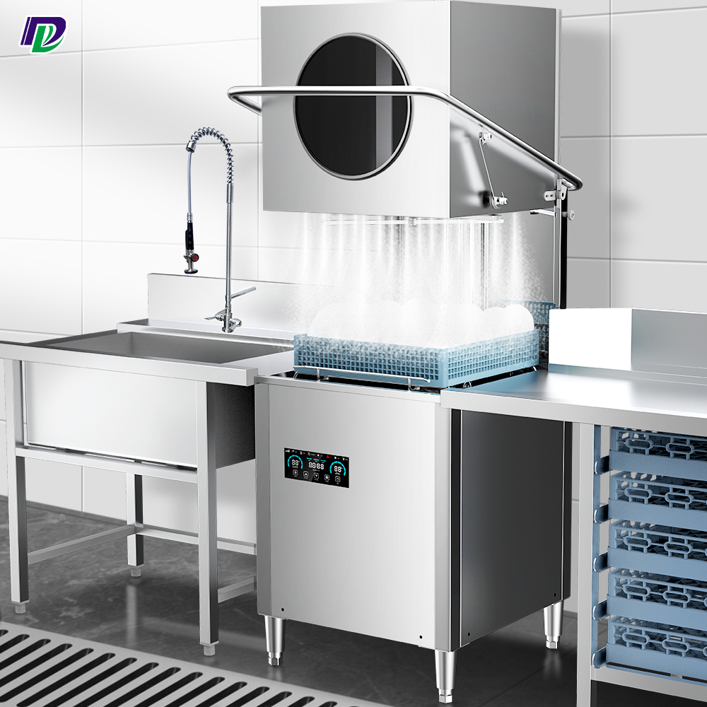 Commercial Hood Type Dishwasher Dish Washing Machine Smart Dish Washer Dishwasher for Restaurant Hotel Free Standing
