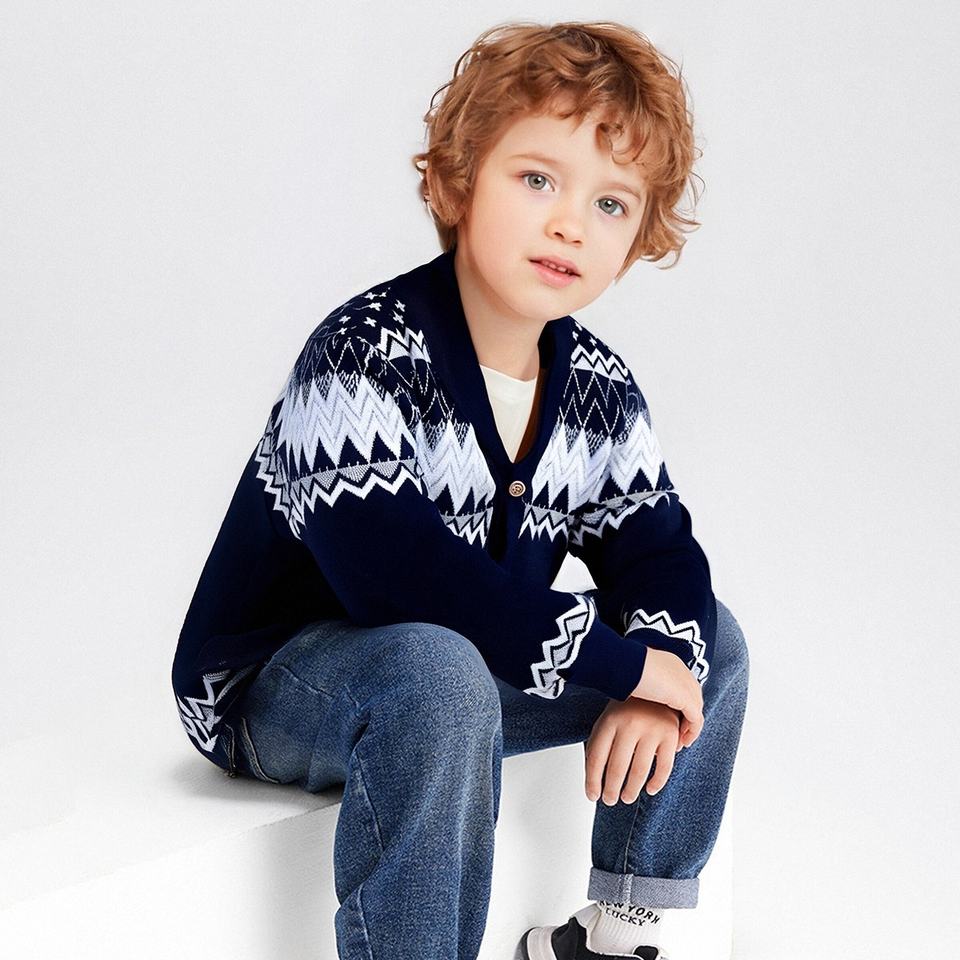 Kids V-Neck Knit Cardigan