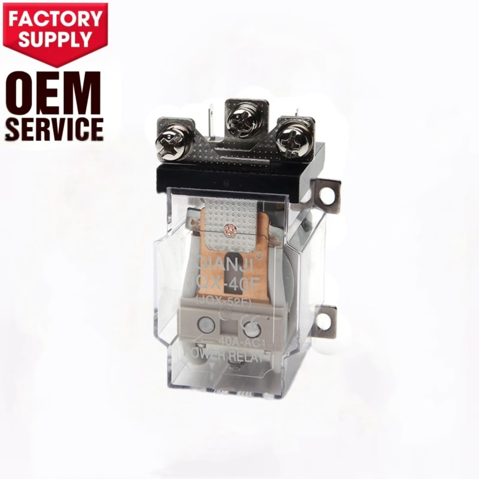QIANJI JQX-40F Customized 40A Power Control Thermal Relay 250VAC AC Protective General Purpose Relay