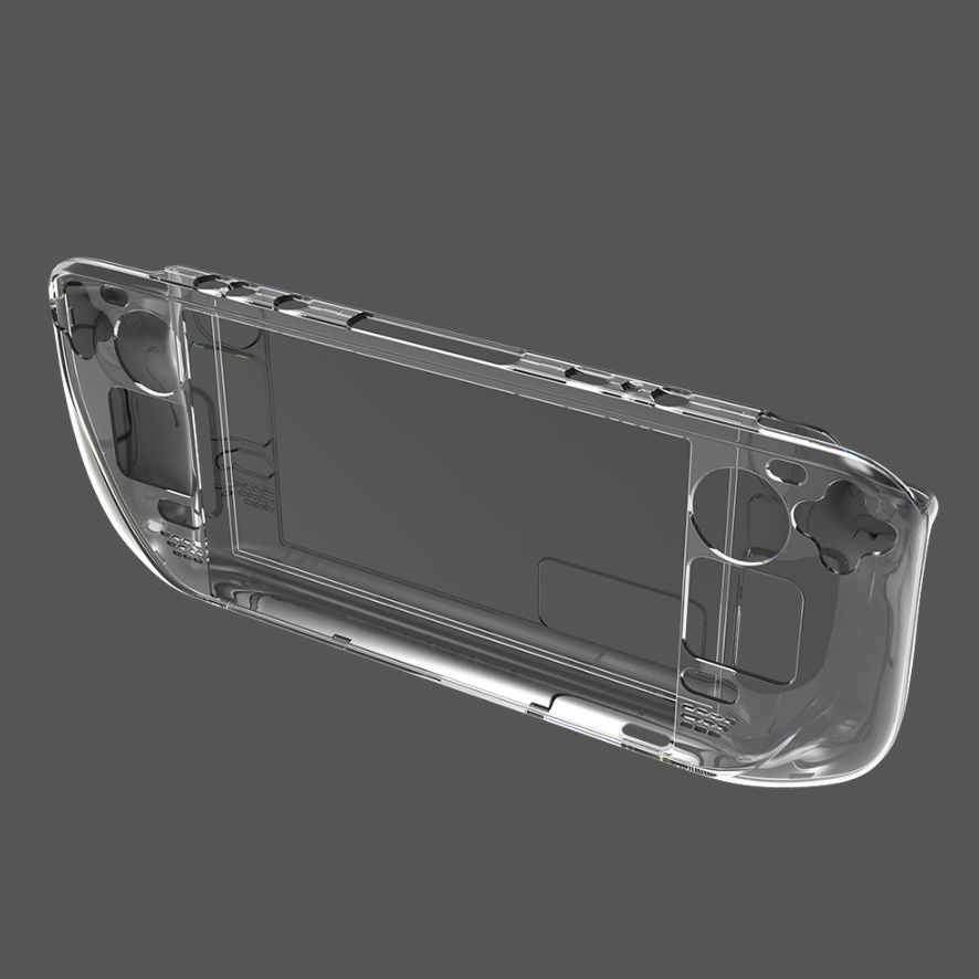 Anti Slip Hard PC Transparent Shell Case Skin for Steam Deck Crystal Clear Protective Case Game Console Cover