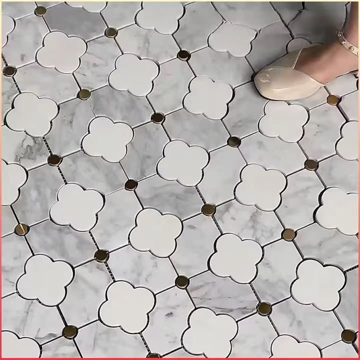 Мозаика из натурального мрамора Rosano Novgia