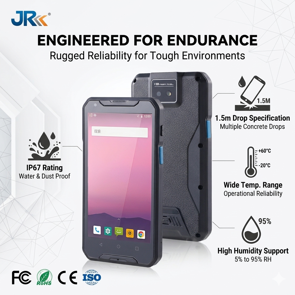 JR 927ML Android 13 4G Ruggedized Wireless Handheld Pda Scanner 1D 2D Qr Barcode Scanner Stock Mobile Data Terminal