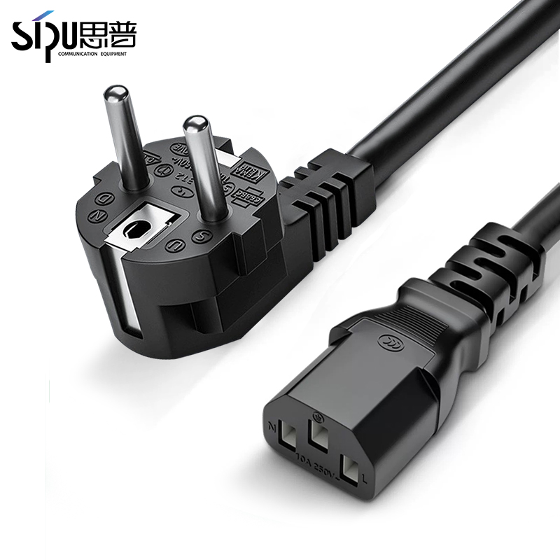 SIPU 220v Eu European Power Cord Ac Euro Iec320 C5 0.75mm Europe Cable EU Power Cord Cable