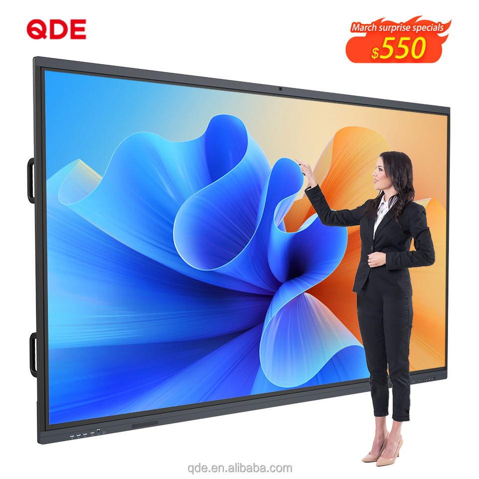 Цены на интерактивные цифровые доски QDE 65/75/85/86/98/110 дюймов с ЖК-дисплеем для образования