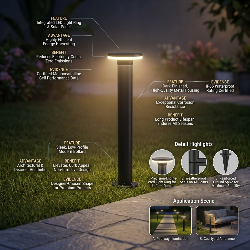 Lawn Outdoor LED IP65 Waterproof Remote Control Modern Aluminum Profile Landscape Floor Lamp Garden Lights