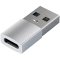 SATECHI Адаптер с USB-C на USB SATECHI Type-A to Type-C Адаптер (USB Тип A (Папа) - USB Тип C (Мама), USB 3.0) Серебристый