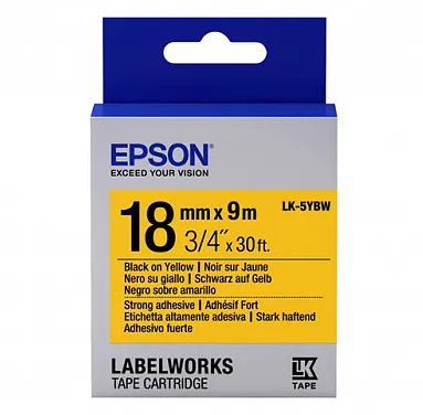 Лента Epson LK4WBN Std Blk/Wht 12/9, 12mm, 9m