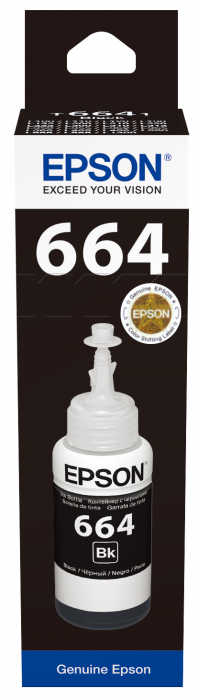 Контейнер с чернилами Epson C13T66414A L100/L200 Черный 70 мл