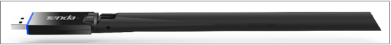 USB адаптер Tenda U10 AC650 Dual-band Wi-Fi 5 Қара