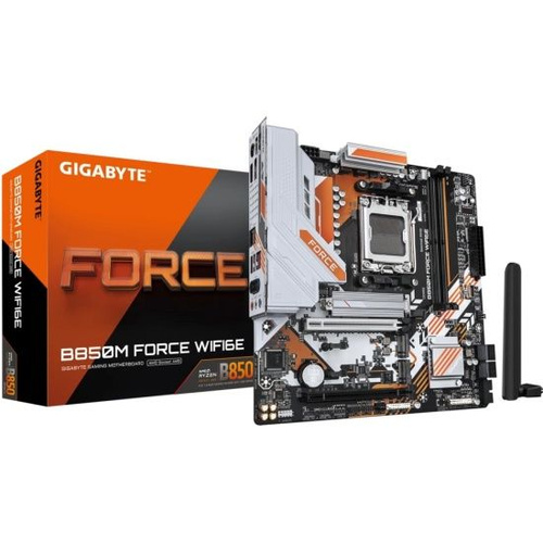 Сист.плата Gigabyte B850M FORCE WF6E, B850, AM5, 2xDDR5,2xPCI-E x16, 3xM2, HDMI, DP, WIFI6E, BOX