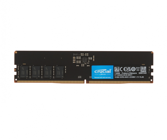 Модуль оперативной памяти Crucial DIMM DDR5, 16Gb, 5600Mts, CL46, 1.1v, CT16G56C46U5