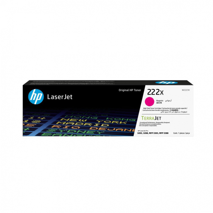 HP W2223X лазерлік картриджі пурпурный 222X HP LJ3303/LJ3203 үшін (2500 бет)