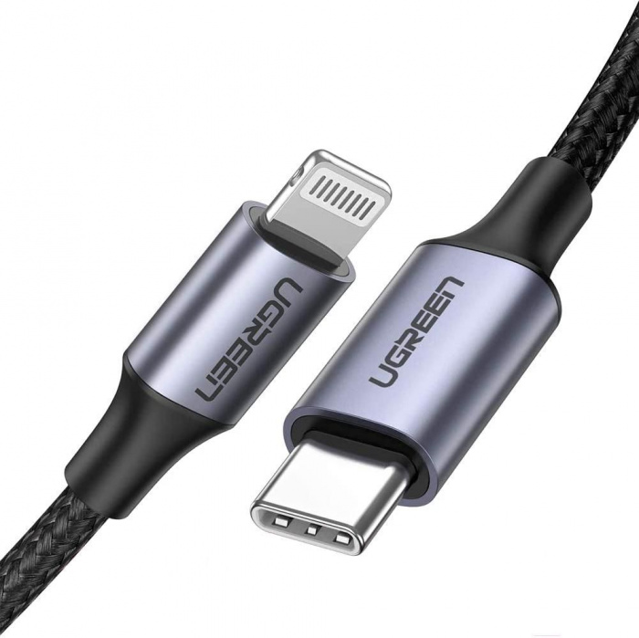 Ugreen US304 Lightning To Type-C 2.0 Male Cable 2M, 60761