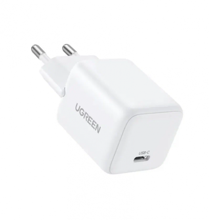 Зарядное устройство Ugreen X512 на 1xUSB C, 20W, QC4.0/PD3.0, Gan X, белый, 55554